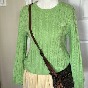 Ralph Lauren Women's Neon Green 100% Cotton Sweater